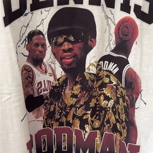 Dennis Rodman Graphic T-Shirt - White Vintage
